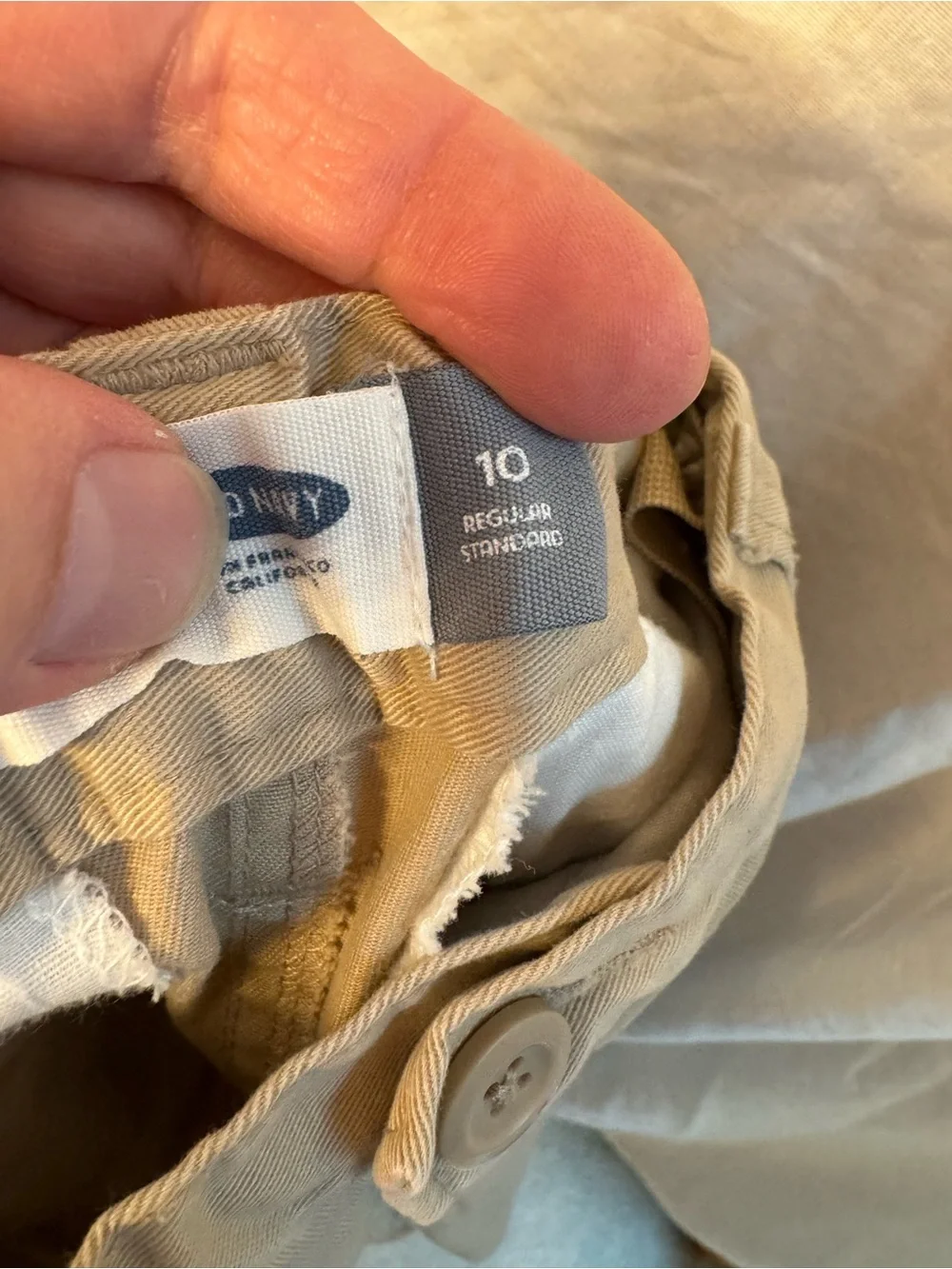 Old Navy Tan Khaki Straight Skinny Boy’s Chinos with Adjustable Waist